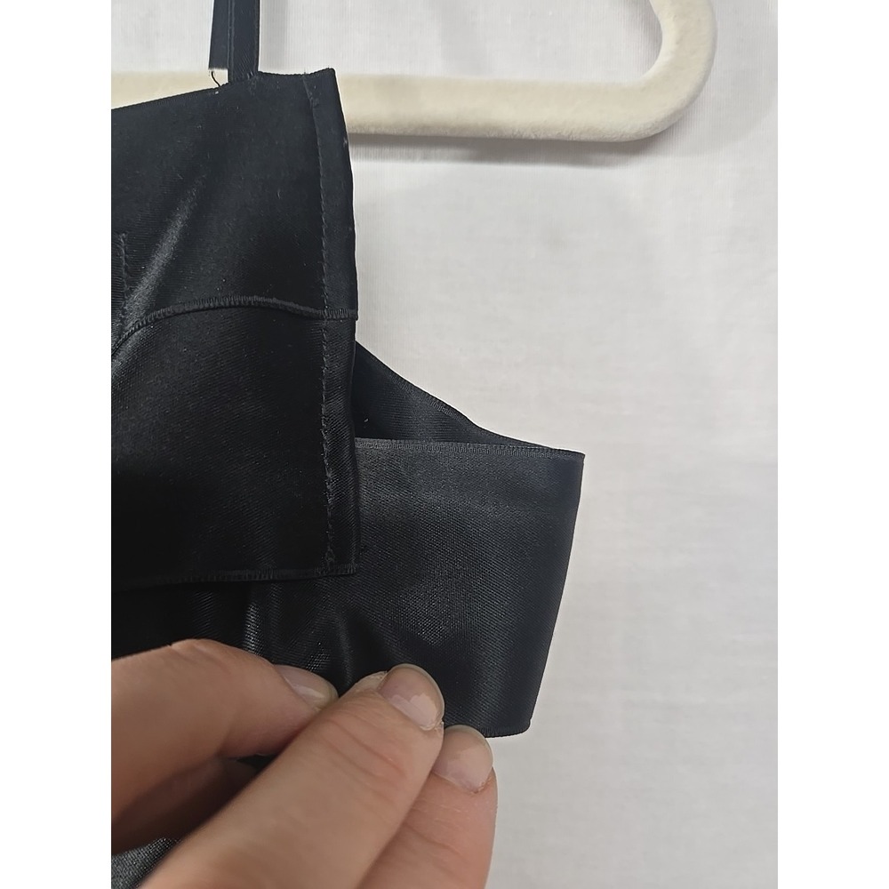 Helmet Lang Black Ribbon Dress Vintage Italy Honeycomb Exposed Seams Midi - Picture 10 of 14